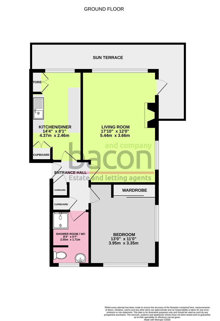 Floor Plan | Flat - Purpose Built | Beverley Court, Bath Road, BN11 | For Sale